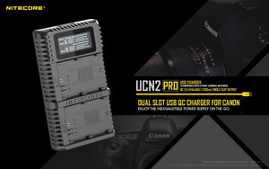 UCN2 PRO CANON LP-E6N 2 BAY BATTERY CHARGER
