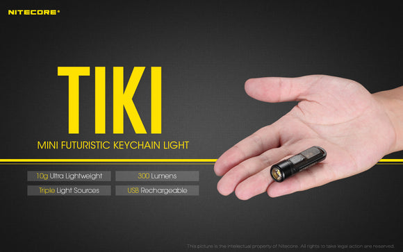 TIKI LE 300 Lumen Rechargeable Keychain Light